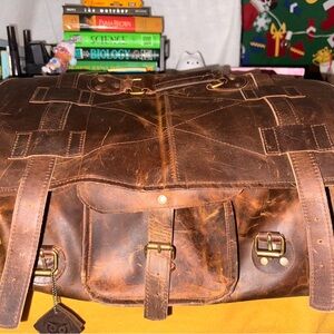 Vintage Brown Leather Men's Bag